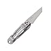 CRKT K.I.S.S. EDC Folding Pocket Knife: Compact Everyday Carry, Dual Grind Tanto, Frame Lock, Skeletonized Handle, Pocket Money Clip 5500, Gray - Plain Edge, One Size