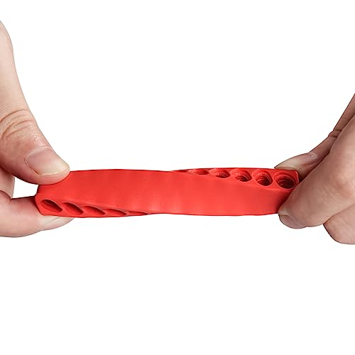 Toolcool 10 Pcs 12 Holes Hex Bit Holder Organizer Screwdriver Bit Holder 1/4 Inch Bit Storage Flexible Plastic