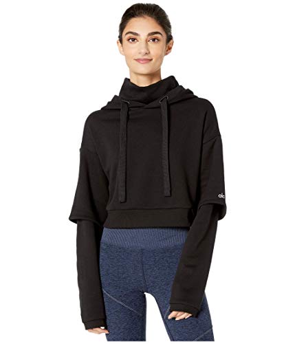 Alo Yoga womens Eternal Hoodie Sweatshirt, Black, Large US