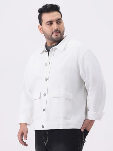 Image of Urbano Plus Men's Relaxed Fit Full Sleeve Utility Denim Jacket