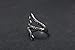 AZYOUNG 316L Stainless Steel Pirate Octopus Ring Tentacles Black S-shaped One Size Opening Ring