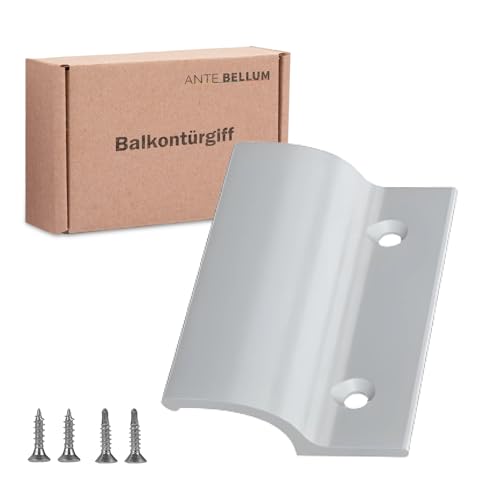 Ante bellum Balkontürgriff Strapazierfähig Türgriff für Außen mit Abdeckkappe Wetterbeständig Aluminiumgriff für Balkon- Terrassen- und Fliegengittertüren Einfache Montage (RAL 9016)