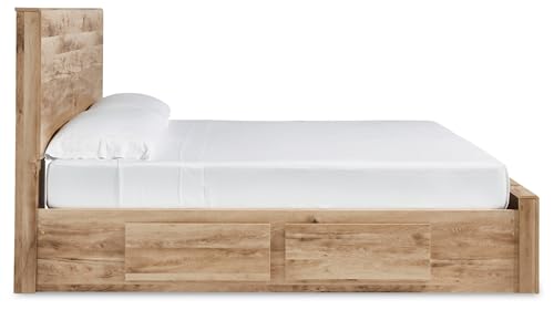 Image of Signature Design by Ashley Hyanna King Bed Frame with Storage Drawers, Tan