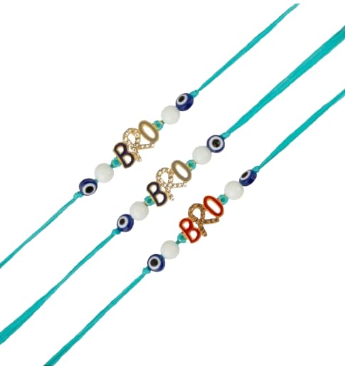 IMAGICART Evil Eye Stone BRO Designer Rakhi for Rakshabandhan | Set of 3 Dora Rakhi for Brother Bhaiya Bhai Kids (B0D8SWS7G1) Amazon Price History, Amazon Price Tracker