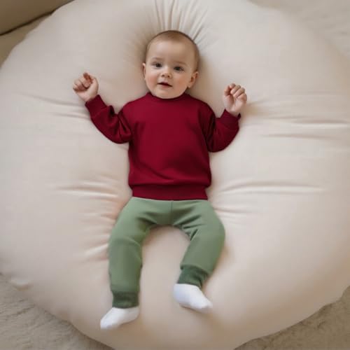 Toddler Kids Boy Girl Sweatshirt Solid Color Long Sleeve Round Neck Pullover Loose Tops4