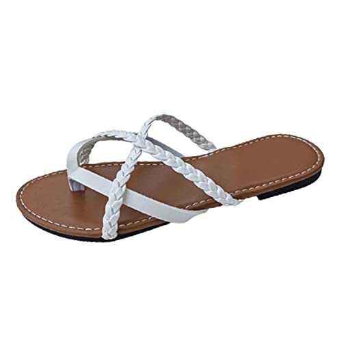 Flip Flops for Women Fashion Summer Sandals Wide Width Flat Sandal Flop Slides Shoe Footwear Beach Workout