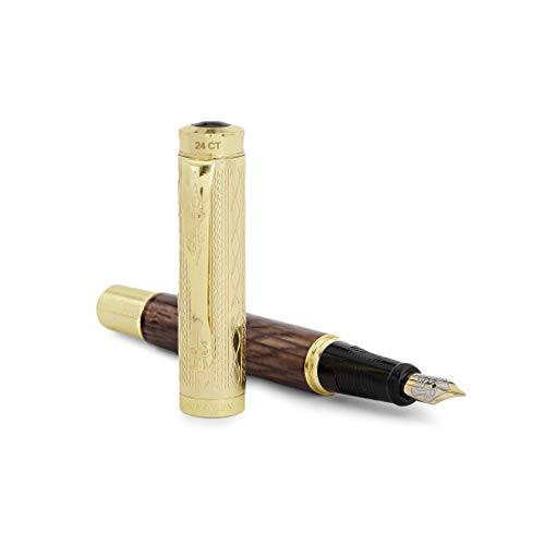 Image of HAYMAN 24 CT Gold Plated Fountain Pen With Box (P-93)