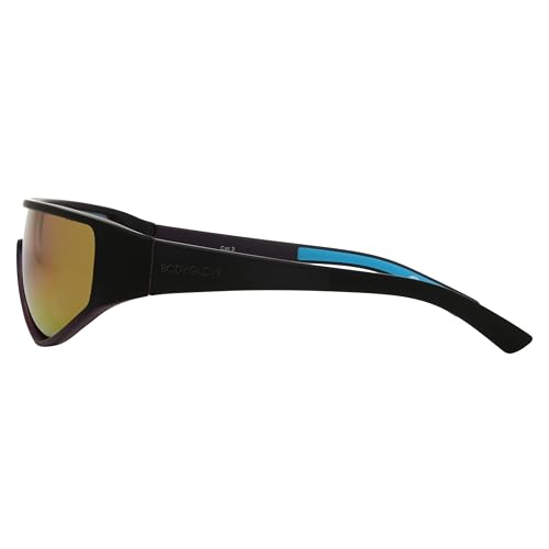 Body Glove Men's Tranquil Polarized Shield Sunglasses, Black, 131mm3