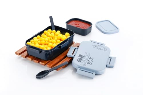 Image of Lunch Box for Kids, Adults |Tiffin Box with 2 Compartment, Spoon and Fork | Leakproof 100% Food Grade