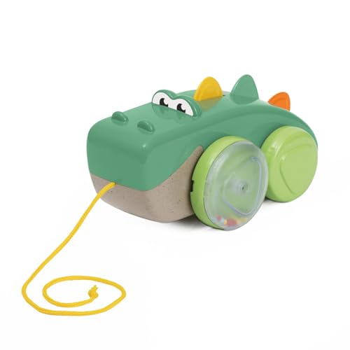 Chicco Coccodrillo Trainabile Eco+, Primo Gioco in plastica Riciclata, Leggero e Facile da afferrare, sviluppa Le capacità psicomotorie, 12-36 Mesi