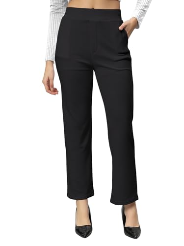 Image of LITVA Premium Women's Formal Trousers (Flexi-Waist | Wrinkle Resistant | Desk-to-Dinner)