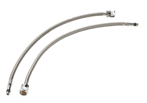 FSE 373-KR-21-195L, Royal Series Deck Base Water Line Kit, 13" Pre-rinse Water Lines, Fits New Style Single Hole Deck Mount Faucets and Pre-rinses Unit, Durable Brass Construction