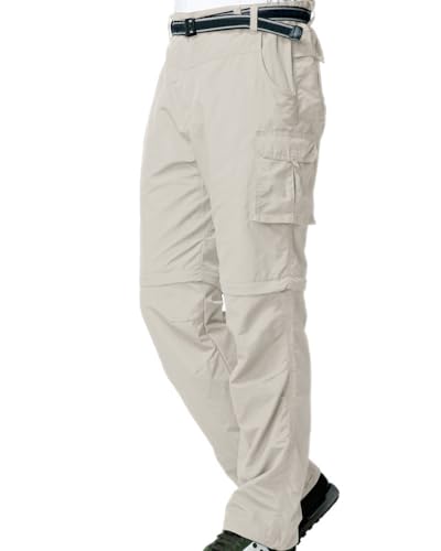 Mens Hiking Pants Convertible Quick Dry Zip Off Fishing Travel Safari Pants