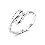 ✬Anillo de plata de ley 925✬ Hecho de material de plata de ley 925, nunca se desvanecerá, material saludable, hipoalergénico, resistente al agua y anticorrosión, la superficie interna del anillo está muy pulida, la apariencia es brillante y suave