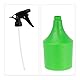 Relaxdays Sprühflasche 2er Set, 1l, nachfüllbar, Handsprüher für Blumen, Pflanzen, Einstellbarer Sprühkopf, grün/schwarz
