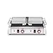 Commercial Panini Grill Grooved Press Sandwich Maker Industrial Panini Machine Single Grill Big (Double Ribbed Panini Press Grill)