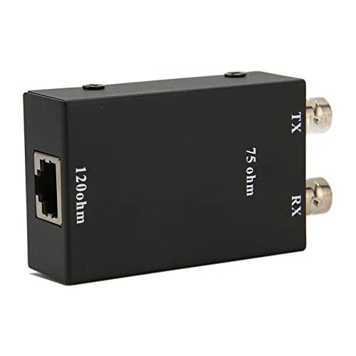 Convertidor BNC a RJ45 de Impedancia 75 a 12 Ohmios Adaptador de Video para Vigilancia