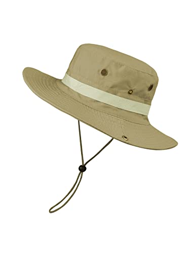 Image of Baby Sun Hat UPF 50+ Sun Protective Toddler Bucket Hat Summer Kids Beach Hats Wide Brim Outdoor Play Hat for Boys Girls