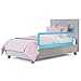 HONEY JOY Bed Rail for Toddlers, 59-in Extra Long, Portable Safety Bed Guardrail w/Double Safety Child Lock, Foldable Baby Bed Rail Guard, Fit King & Queen Full Twin Size Bed Mattress (1 Pack, Blue)