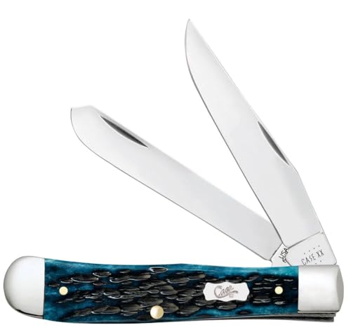 Case Cutlery CA51850: Trapper Med Blue Peach Seed