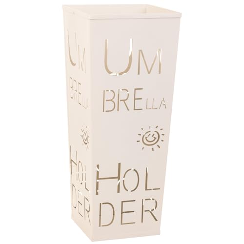 Paragüero redondo de metal blanco 21x21x50