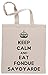 Keep Calm And Eat Fondue Savoyarde Bolsa De Compras Shopping Bag Beige