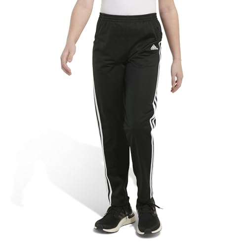 Adidas Girls' Big Warm Up Tricot Pants, Black, X-Large - image 2