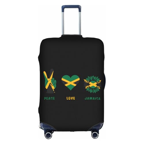 Peace Jamaica Jamaicans Flag Travel Luggage Cover Washable Suitcase Case Suitcase Protector Fit Luggage Cover Small