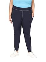 CHKOKKO Women Plus Size Yoga Track Pants Gym Legging Tights Navy Size 4XL