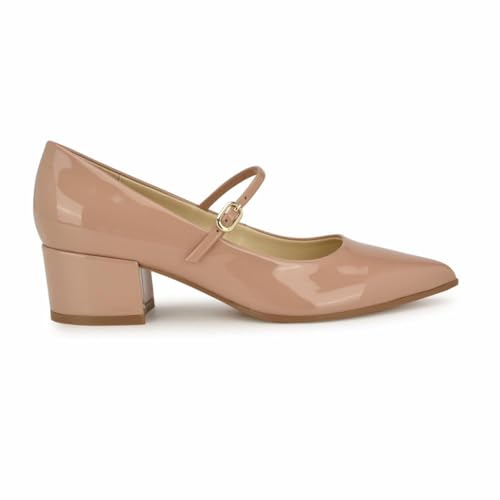 Nine West Women's Prix Pump, Dark Natural Patent 120, 8.5