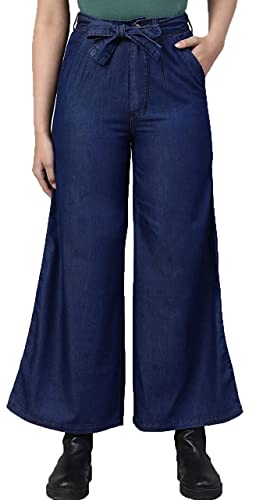Image of ADBUCKS Women's High-Rise Cotton Light Weight Denim Parallel Loose Fit Jegging