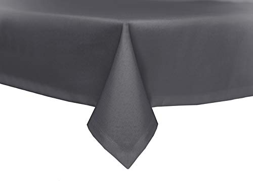 TextilDepot24 - Garden Tablecloth, Linen Look, Lotus Effect, Stain-Resistant Fabric, Wrinkle Resistant, 130 x 300 cm, Dark Grey