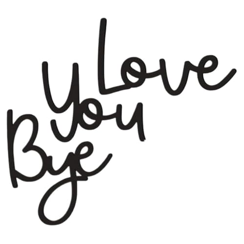 Tofficu Love You Bye Scene Hanging Decor Aesthetic Wooden Wall Sign Craft for Living Room Farmhouse