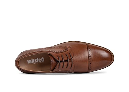 Image of Kenneth Cole Men's Cheer Oxford, Cognac, 8.5