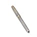 Jin hao [Chainmail] Fountain Pen, Retro Copper barrel and Gold trim Arrow clip, Fine nib, Gift case, Office finance School writing (Silver)