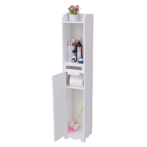 Lilyeriy Moderne badkamerkast – veelzijdige toiletkast voor badkamer, hal, keuken of woonkamer – compacte afmetingen: 20 x 20 x 80 cm, elegant wit – ideale badkamerrekoplossing voor je huis.
