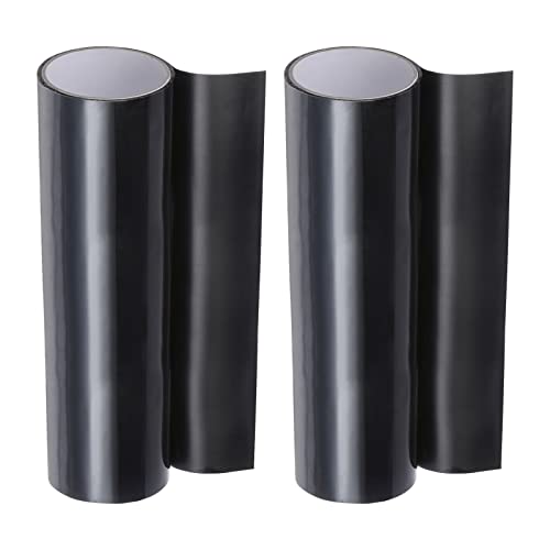 Image of HARFINGTON 2pcs Waterproof Patch Seal Tape 12 inch x5' Leak Repair Tape for Plastic Bucket /Basin Hoses Duct Pipes, Black