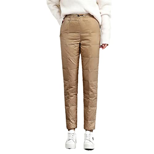 Pantalon d'hiver chaud en coton femme taille élastique casual