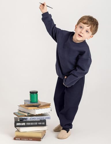 Kissonic 3 Pack Boys Girls Sweatpants Active Joggers Kids Elastic Waist Athletic Jogger Pants with Pockets Drawstring3