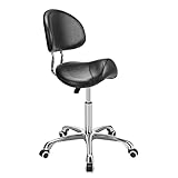 Kaleurrier Saddle Stool Rolling Swivel Height...