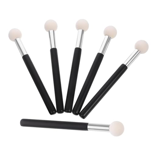 PLAFOPE 6pcs Concealer Brush Set Round Makeup Brush for under Eye Face Foundation Portable Easy to Use for Travel