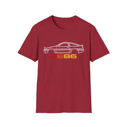 Playera AE86 Trueno clásica JDM de 1986 silueta automotriz para concentraciones de coches