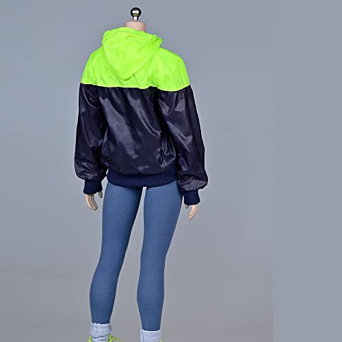 1/6 Scale Female Sportswear Bomber Jacket Coat Gym Leggings Yoga Pants Tights for 12" Action Figure Body Doll (Jacket+Leggings Set)3
