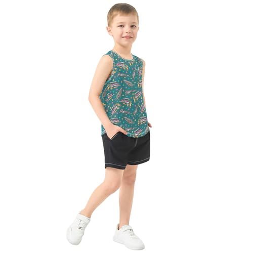 Baby Boys Sleeveless Tank Top Toy Toddler Athletic Vest 3-10T4