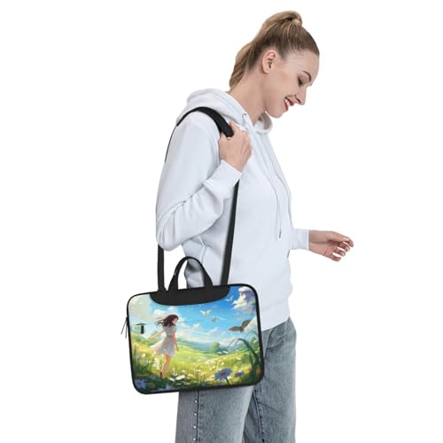 Bolso bandolera para laptop con diseño floral miniatura 3
