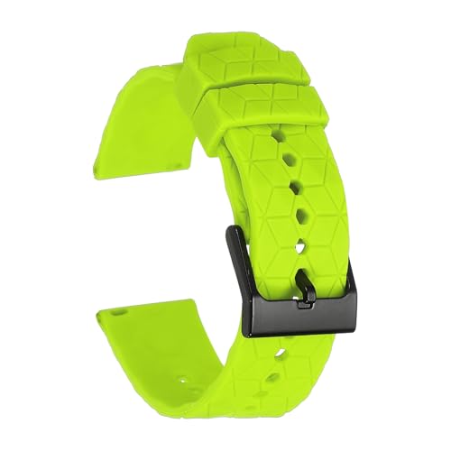 HARFINGTON Silicone Watch Bands 20mm Width Soft Quick Release Watch Bands Football Pattern Replacement Sports Wristband Fashion 2026 Trend with Buckle for Men Women, Fluorescent Green