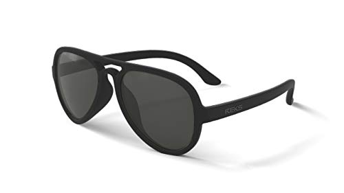 REKS Polarized Aviator Sunglasses - Unbreakable frame (Smoke)