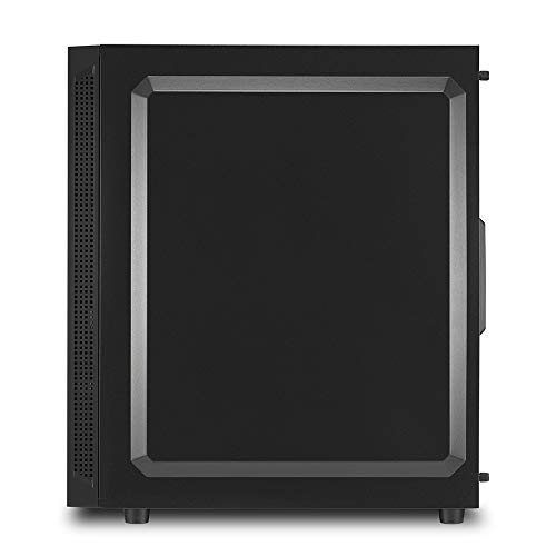 Gabinete para PC Sharkoon RGB Slider Mid-Tower con ventilador de 12 cm y tira LED RGB, negro miniatura 7