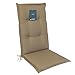 Produktbild LILENO HOME Gartenstuhl Auflagen als [1er Set - Hochlehner] in Uni Taupe - Bequeme Liegen als Sitzauflagen für Gartenmöbel - Stuhlkissen für Gartenstühle und Klappstühle