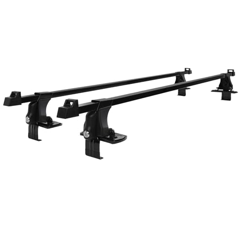Porte bagages voiture universel en aluminium avec barre rail de toit 54 pouces
